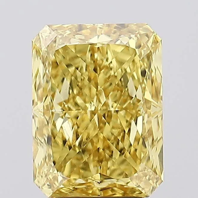 4.54ct Radiant Lab Grown Diamond (Colour Fancy Vivid Yellow, Clarity VS2, IGI Certified)