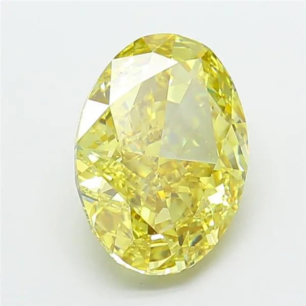 4.74ct Oval Lab Grown Diamond (Colour Fancy Vivid Yellow, Clarity VVS2, IGI Certified)