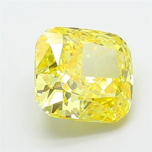 4.95ct Cushion modified Lab Grown Diamond (Colour Fancy Vivid Yellow, Clarity VS1, IGI Certified)