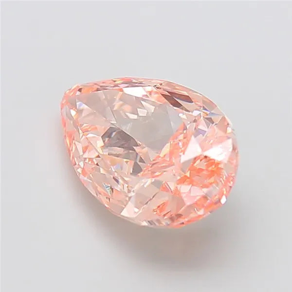 5.04ct Pear Lab Grown Diamond (Colour Fancy Intense Orangey Pink, Clarity VVS2, IGI Certified)
