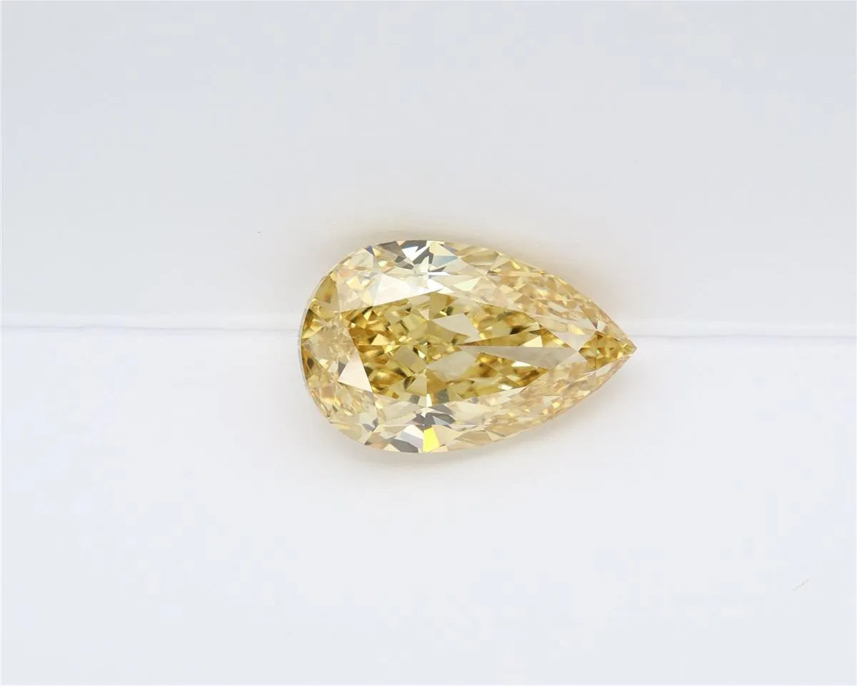 5.06ct Pear Lab Grown Diamond (Colour Fancy Vivid Yellow, Clarity VS1, IGI Certified)