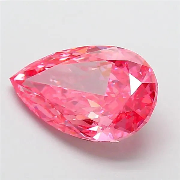 5.07ct Pear Lab Grown Diamond (Colour Fancy Vivid Pink, Clarity VS1, IGI Certified)