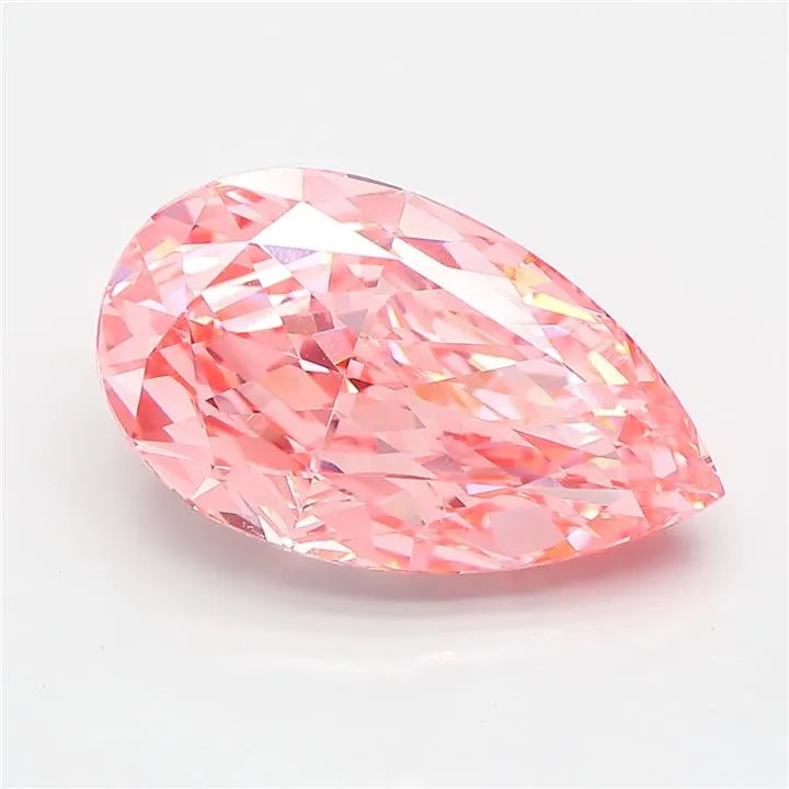 5.08ct Pear Lab Grown Diamond (Colour Fancy Vivid Pink, Clarity VVS2, IGI Certified)