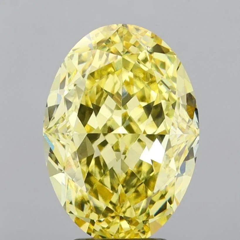 5.09ct Oval Lab Grown Diamond (Colour Fancy Intense Yellow, Clarity VVS2, IGI Certified)