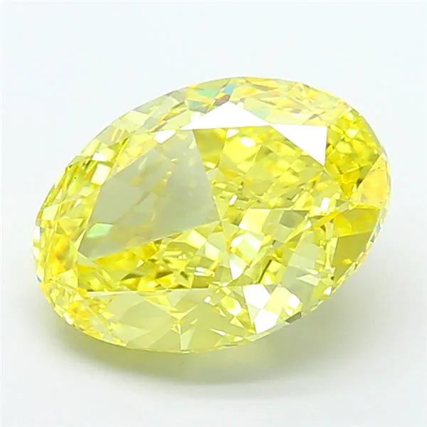 5.17ct Oval Lab Grown Diamond (Colour Fancy Vivid Yellow, Clarity VS1, IGI Certified)