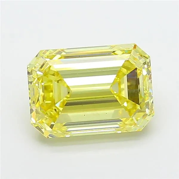 5.19ct Emerald Lab Grown Diamond (Colour Fancy Intense Yellow, Clarity VS1, IGI Certified)