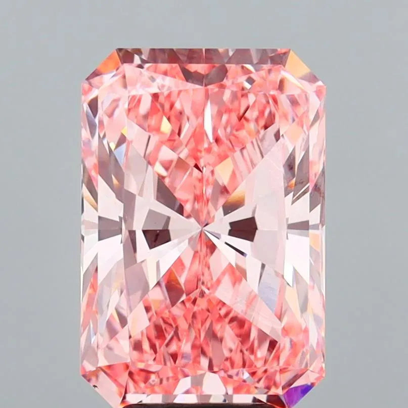 5.21ct Radiant Lab Grown Diamond (Colour Fancy Vivid Pink, Clarity VVS2, IGI Certified)
