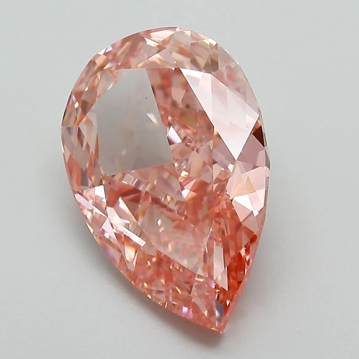 6.00ct Pear Lab Grown Diamond (Colour Fancy Vivid Pink, Clarity VS1, IGI Certified)