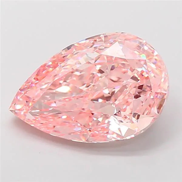 6.09ct Pear Lab Grown Diamond (Colour Fancy Vivid Pink, Clarity VVS1, IGI Certified)
