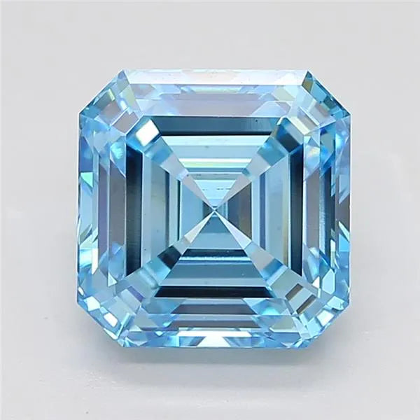 8.04ct Asscher Lab Grown Diamond (Colour Fancy Vivid Blue, Clarity VS1, IGI Certified)