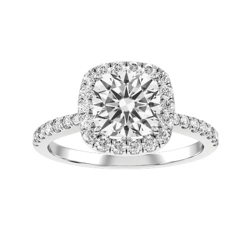 Cushion Lab-grown Diamond Bridal Ring — down