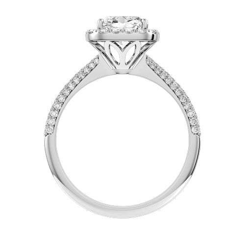 Cushion Lab-grown Diamond Bridal Ring — front