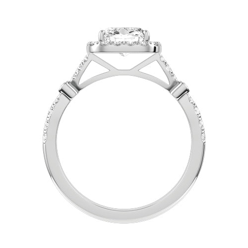 Cushion Lab-grown Diamond Bridal Ring — front