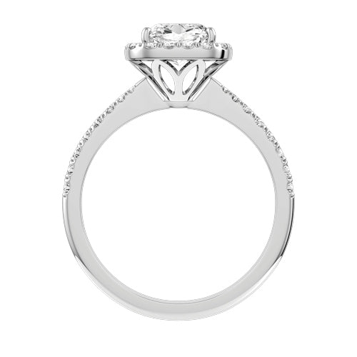 Cushion Lab-grown Diamond Bridal Ring — front