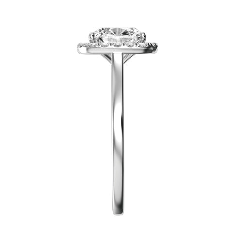Cushion Lab-grown Diamond Bridal Ring — side