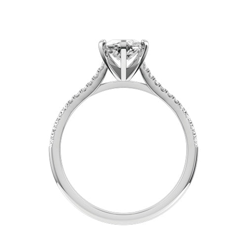 Marquise Lab-grown Diamond Bridal Ring — front
