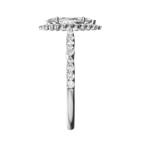 Marquise Lab-grown Diamond Bridal Ring — side