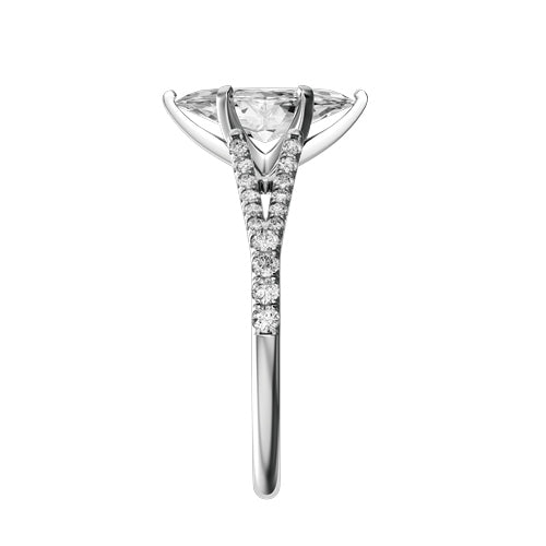Marquise Lab-grown Diamond Bridal Ring — side