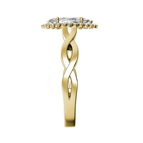 Marquise Lab-grown Diamond Bridal Ring — side