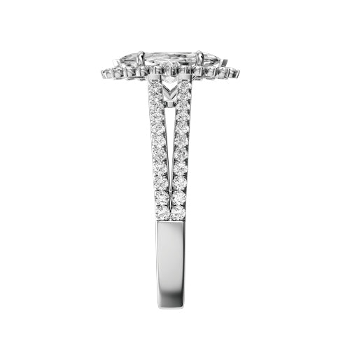 Marquise Lab-grown Diamond Bridal Ring — side