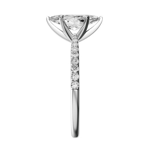 Marquise Lab-grown Diamond Bridal Ring — side