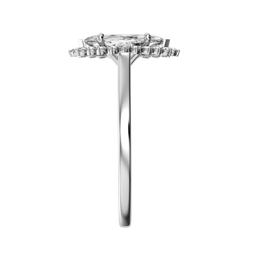 Marquise Lab-grown Diamond Bridal Ring — side