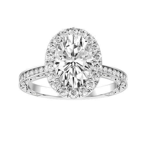 Oval Lab-grown Diamond Bridal Ring — down