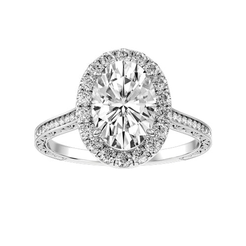 Oval Lab-grown Diamond Bridal Ring — down