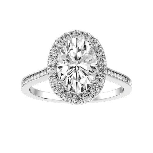 Oval Lab-grown Diamond Bridal Ring — down
