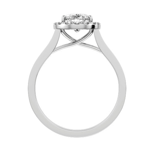 Oval Lab-grown Diamond Bridal Ring — front