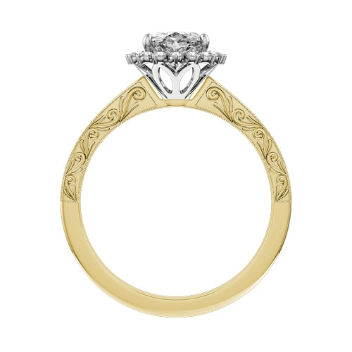 Oval Lab-grown Diamond Bridal Ring — front