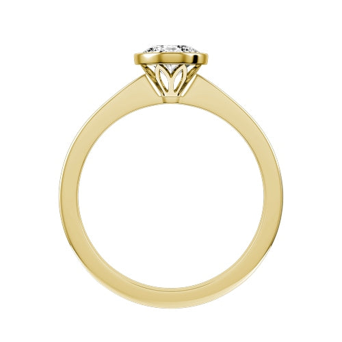Oval Lab-grown Diamond Bridal Ring — front