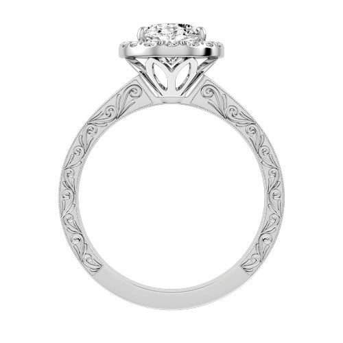 Oval Lab-grown Diamond Bridal Ring — front