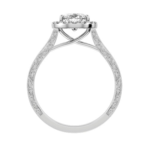 Oval Lab-grown Diamond Bridal Ring — front