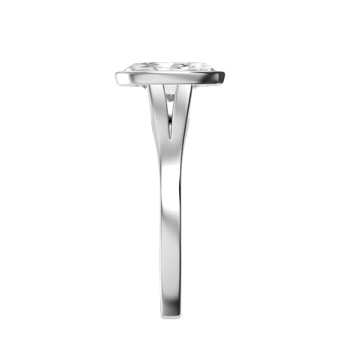 Oval Lab-grown Diamond Bridal Ring — side