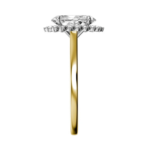 Oval Lab-grown Diamond Bridal Ring — side