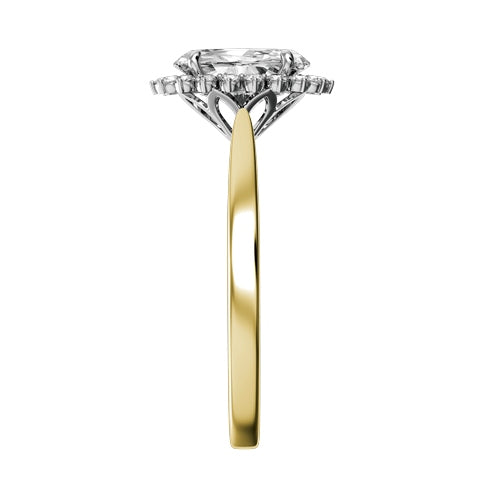 Oval Lab-grown Diamond Bridal Ring — side