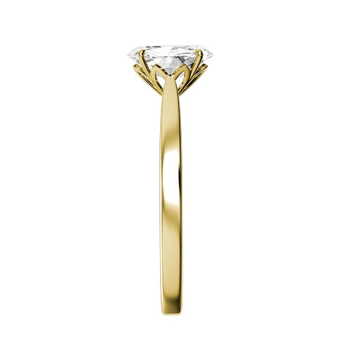 Oval Lab-grown Diamond Bridal Ring — side