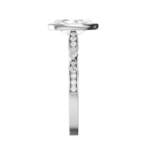 Oval Lab-grown Diamond Bridal Ring — side