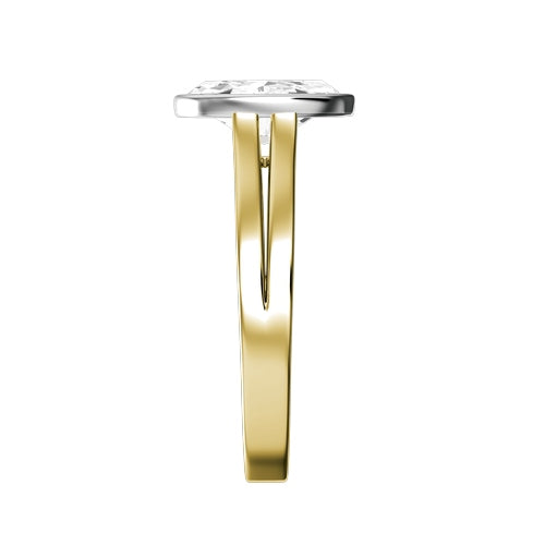 Oval Lab-grown Diamond Bridal Ring — side
