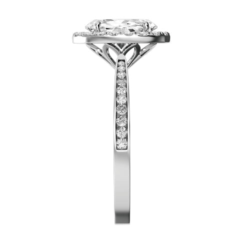 Oval Lab-grown Diamond Bridal Ring — side