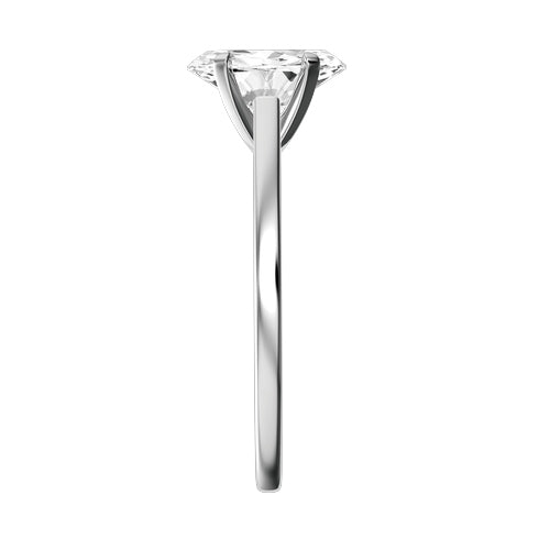 Oval Lab-grown Diamond Bridal Ring — side