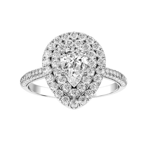 Pear Lab-grown Diamond Bridal Ring — down