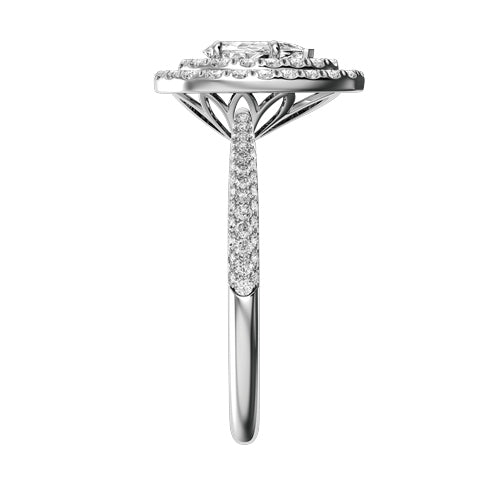 Pear Lab-grown Diamond Bridal Ring — side