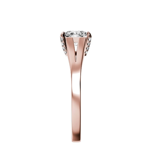 Princess Cut Lab-grown Diamond Bridal Ring — side