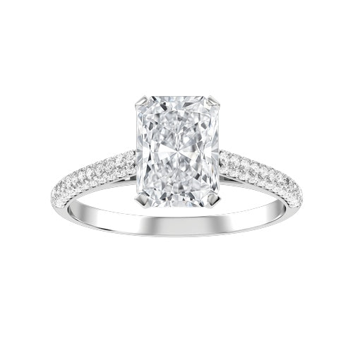 Radiant Lab-grown Diamond Bridal Ring — down