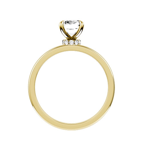 Radiant Lab-grown Diamond Bridal Ring — front