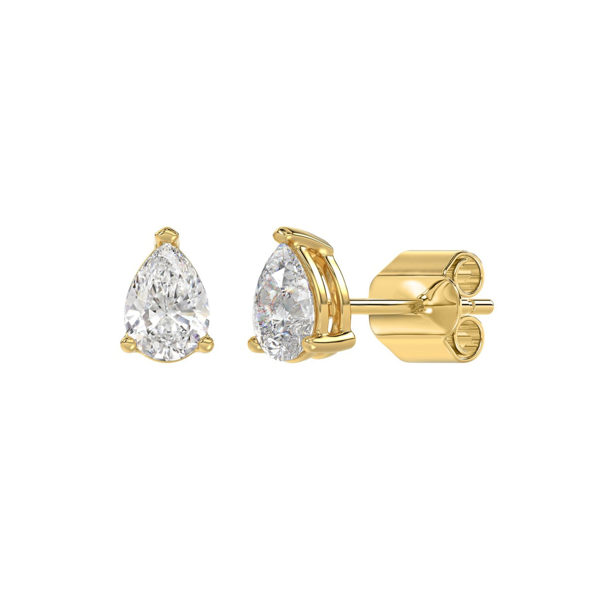 14K Yellow Gold, angled view