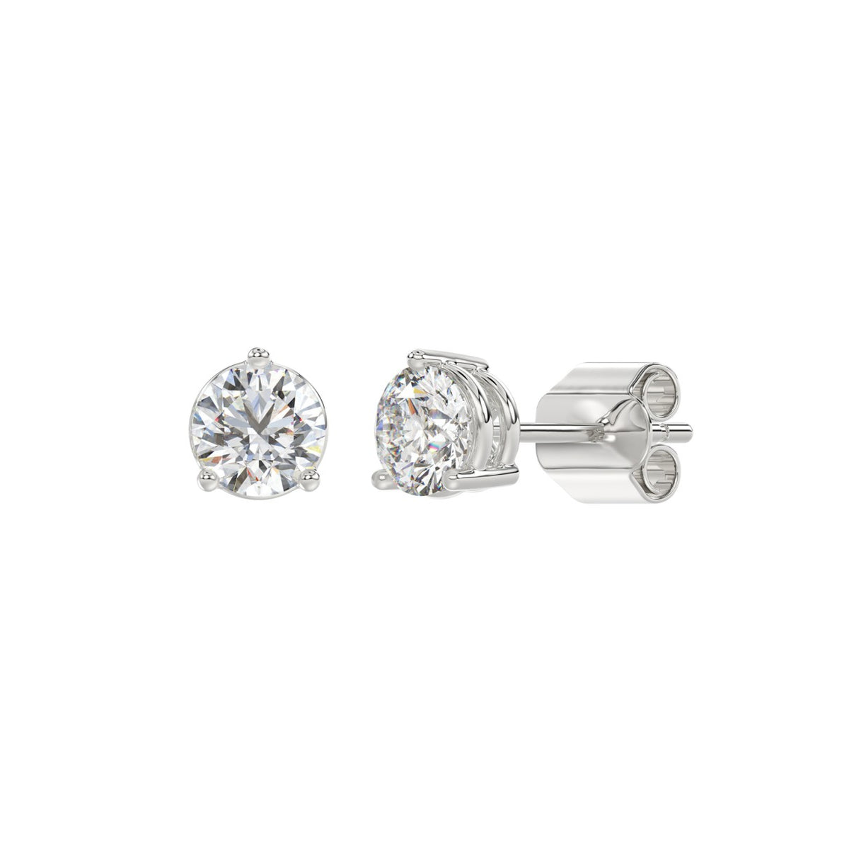 14K White Gold, angled view