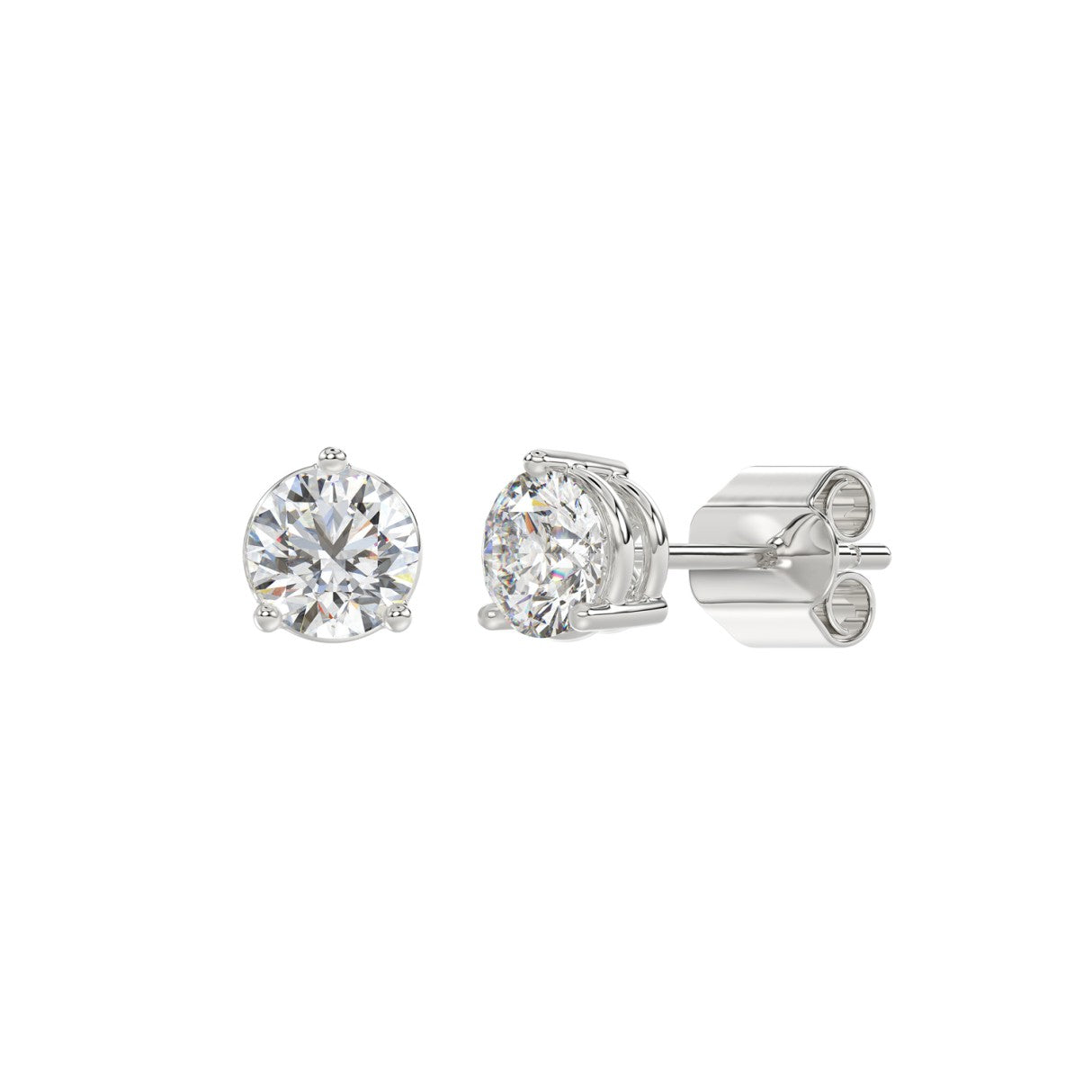 14K White Gold, angled view